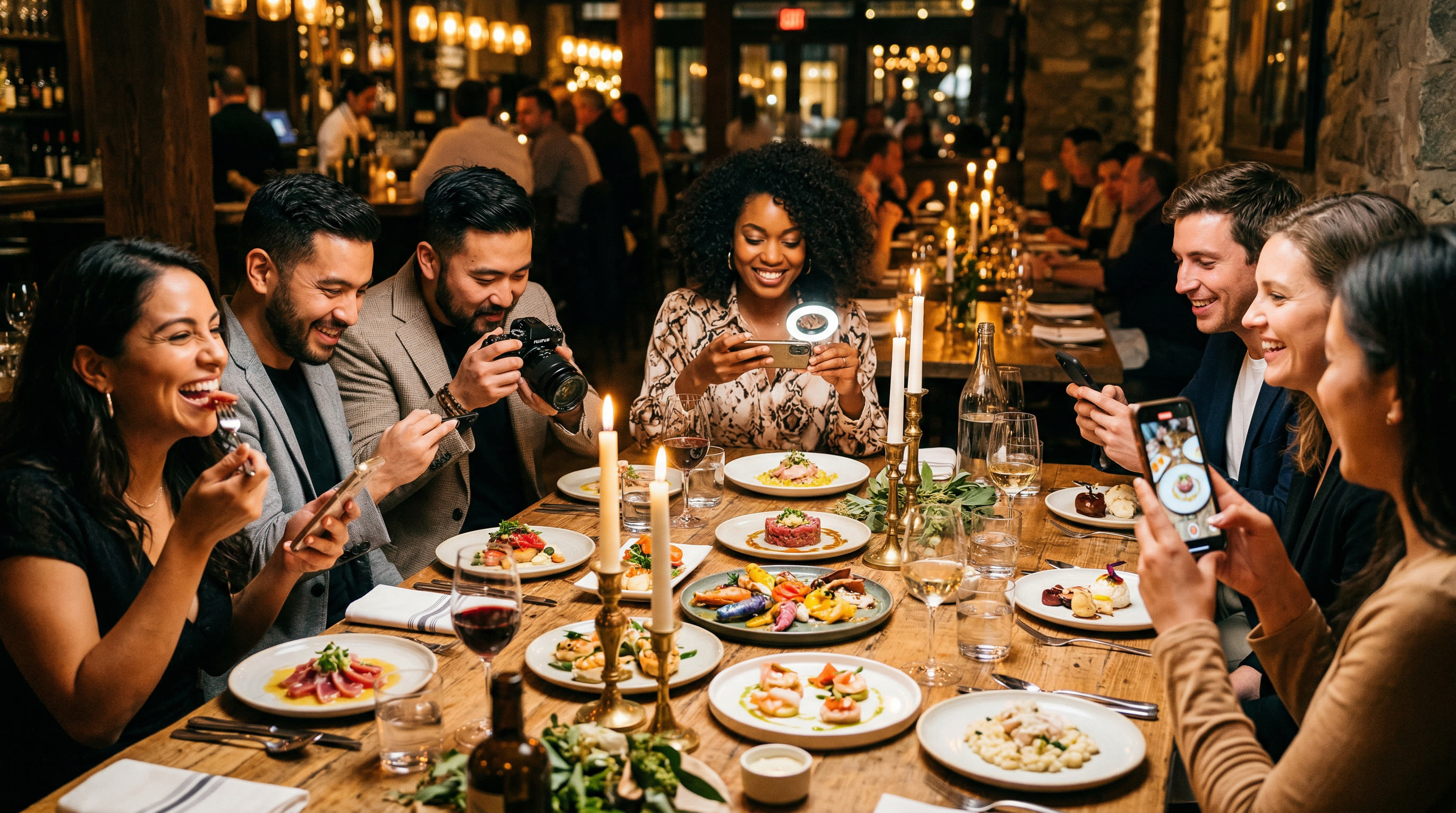 Creator event at restaurant